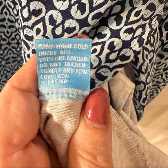 J. McLaughlin Blue and White Wrap Dress size Small - Picture 5 of 5